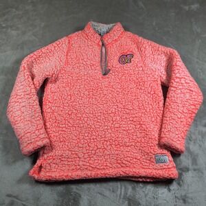 Odd Future Fleece Sweatshirt Mens Small Pink Sherpa Quarter Zip Pullover OFWGKTA